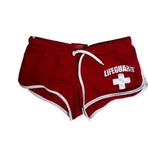 Lifeguard Women's Athletic Red Shorts